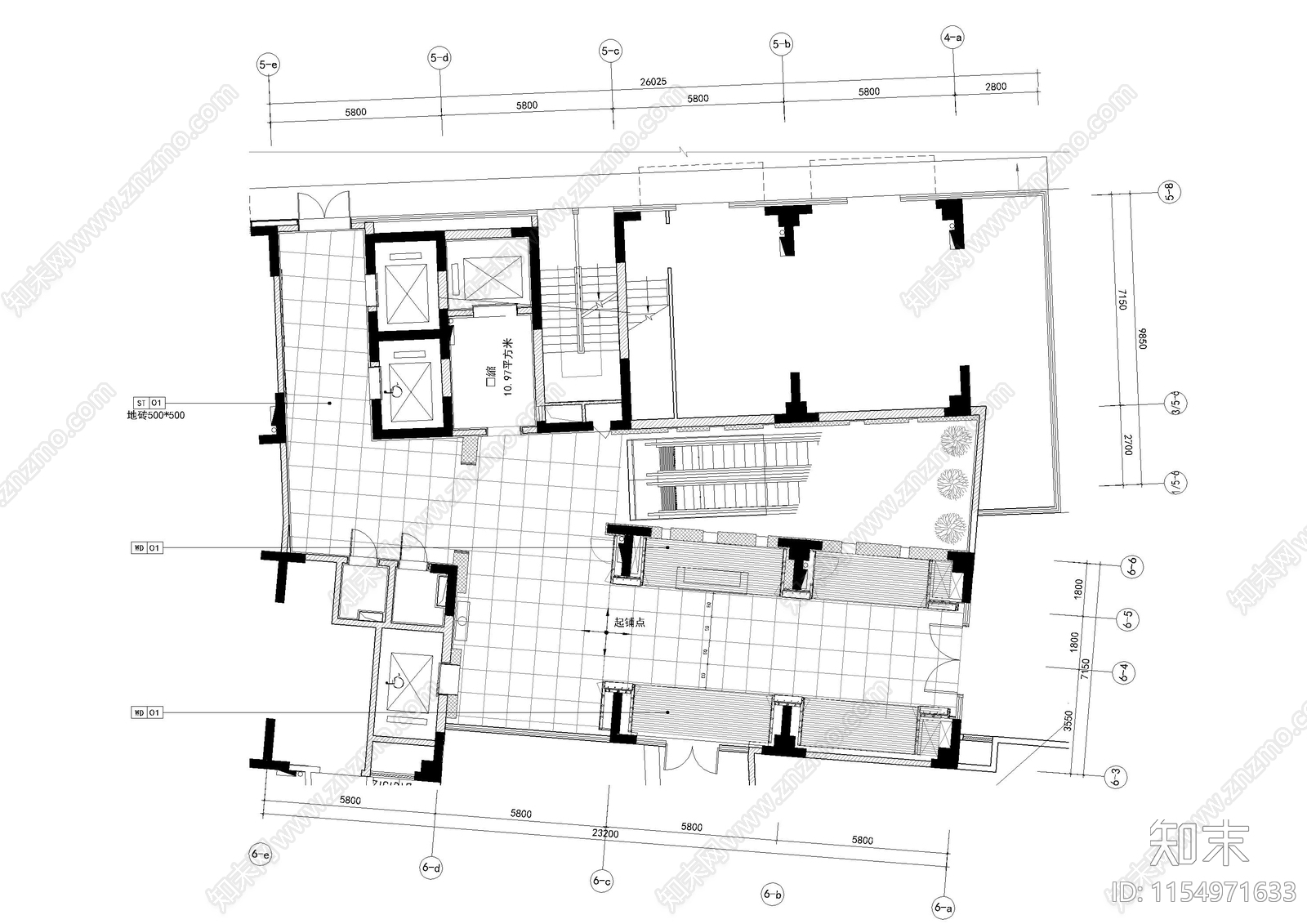 大堂平立cad施工图下载【ID:1154971633】