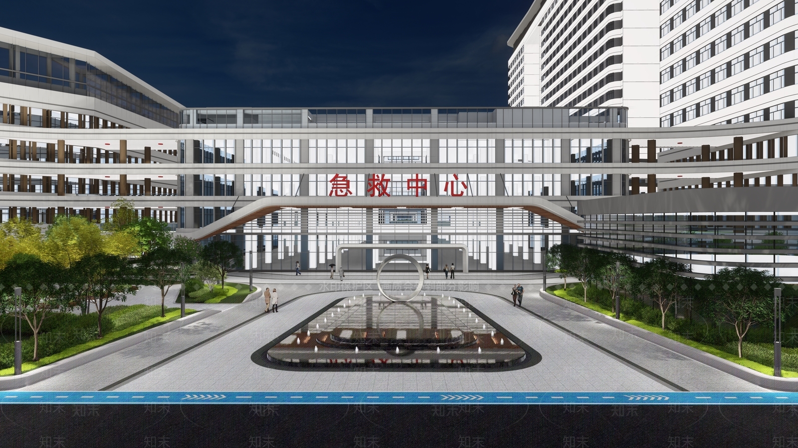 现代医院建筑SU模型下载【ID:1156184114】