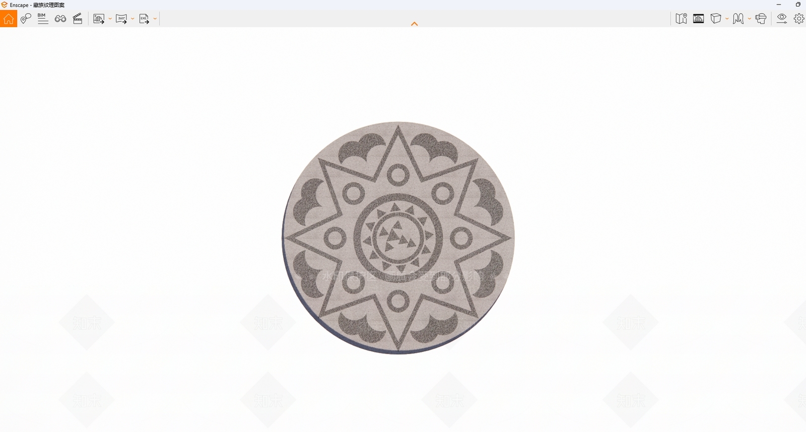 现代藏式纹理图案铺装SU模型下载【ID:1154991769】