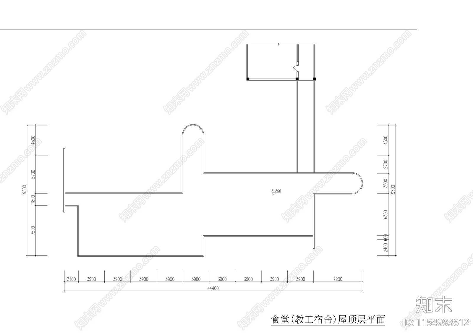 学校食堂教工宿舍cad施工图下载【ID:1154993812】