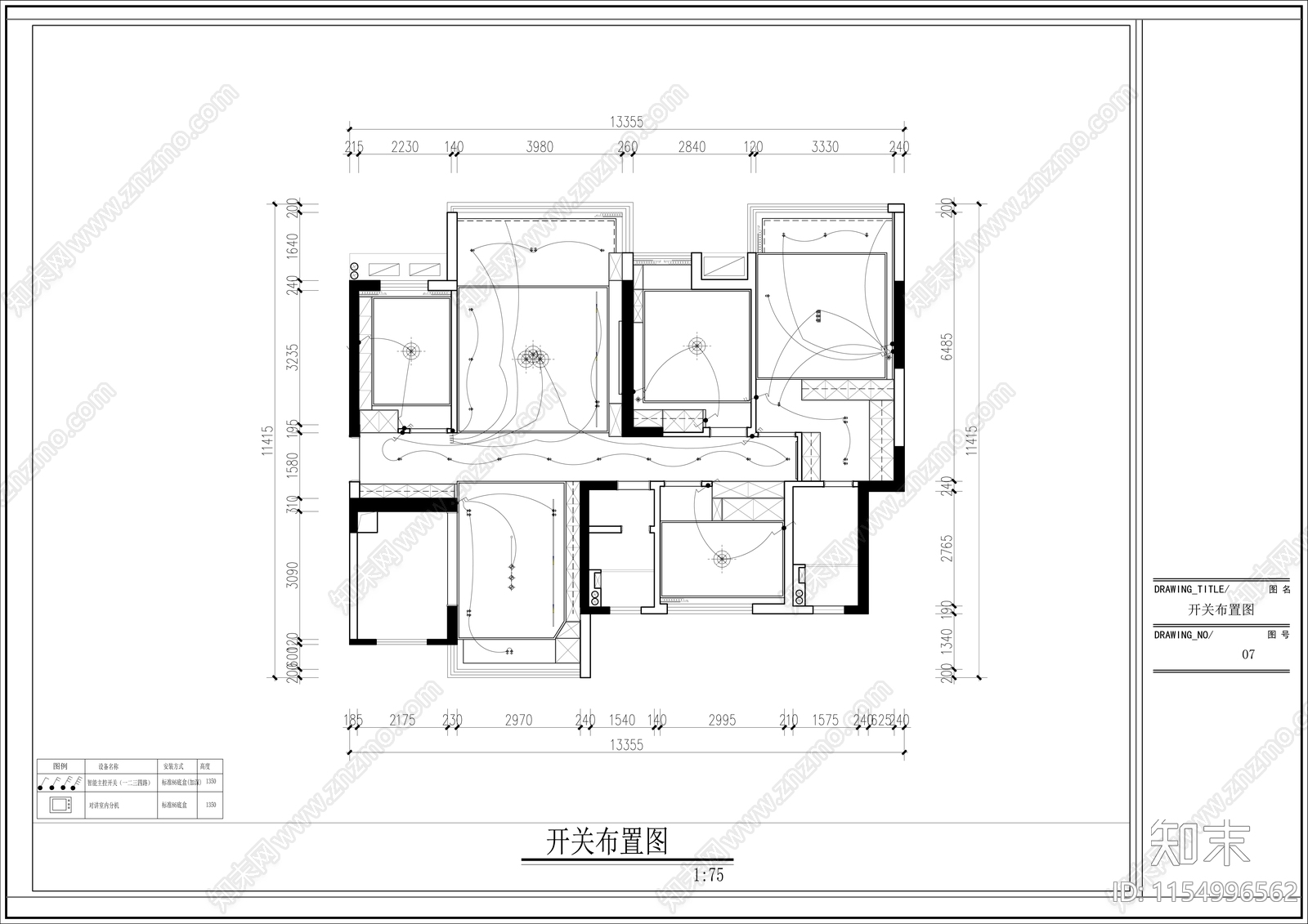 现代风cad施工图下载【ID:1154996562】