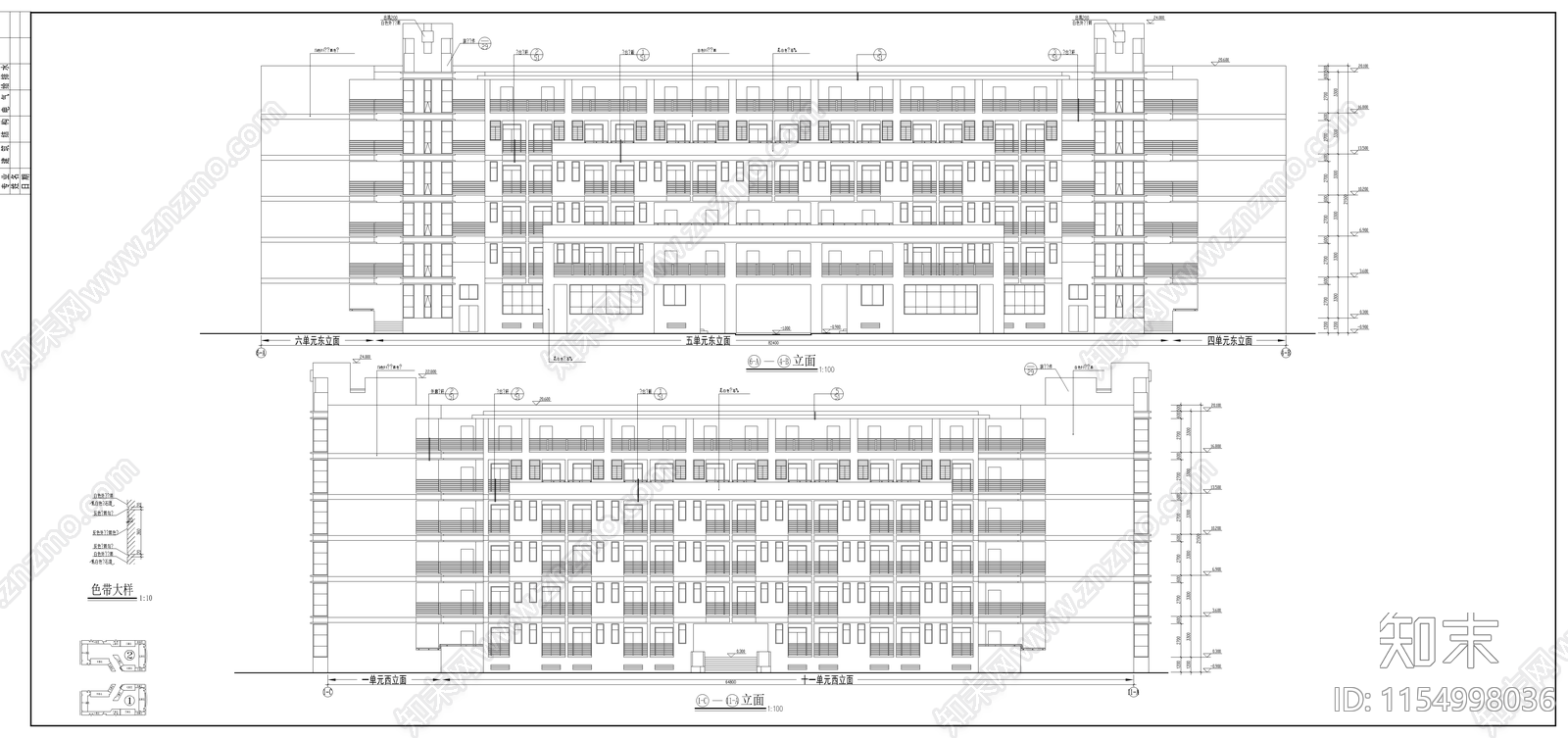 学生宿舍建cad施工图下载【ID:1154998036】