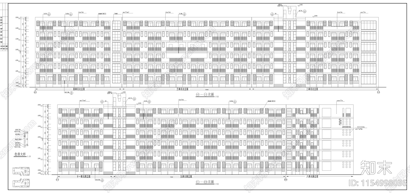 学生宿舍建cad施工图下载【ID:1154998036】