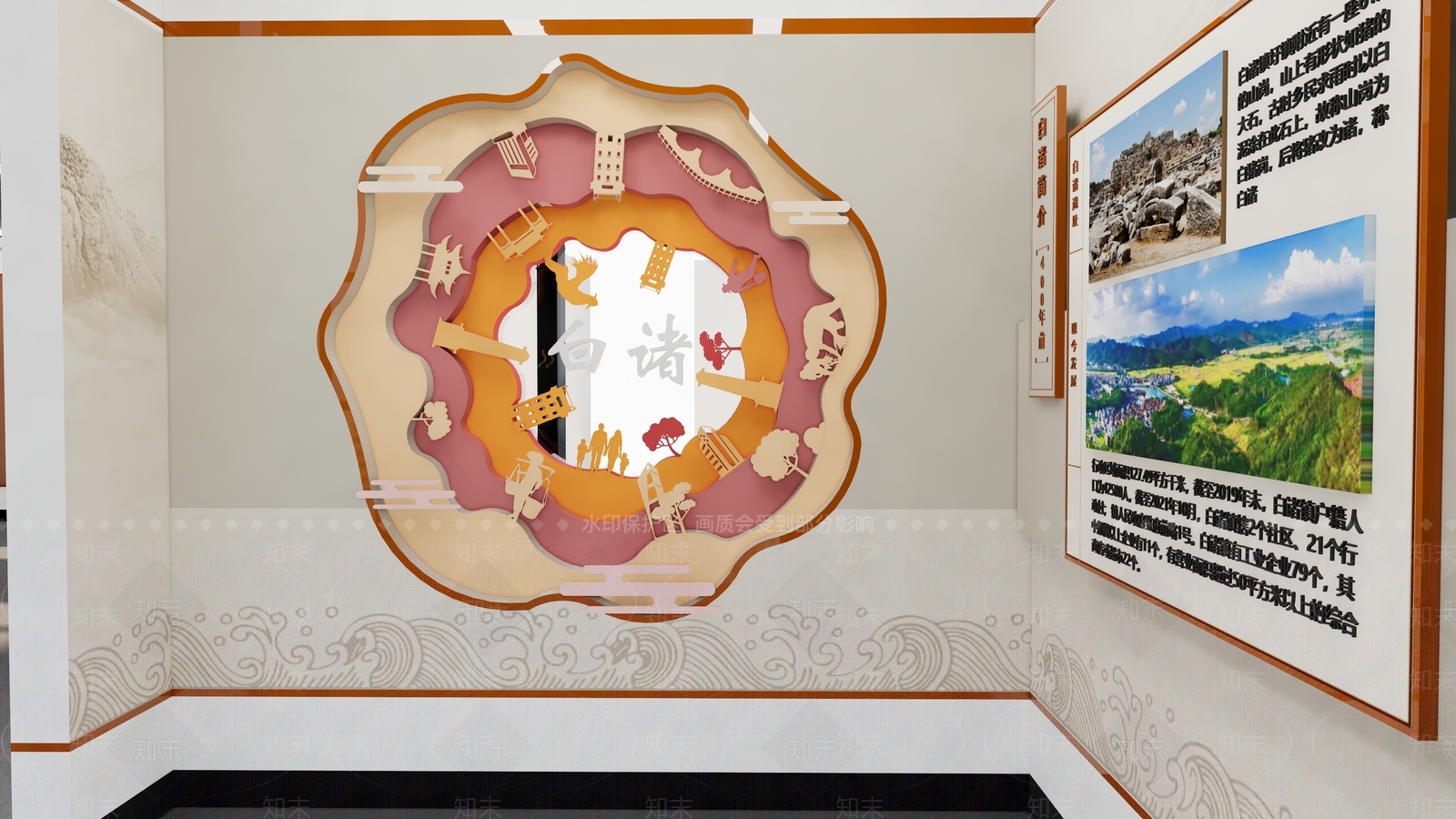 现代党建展厅SU模型下载【ID:1154999377】