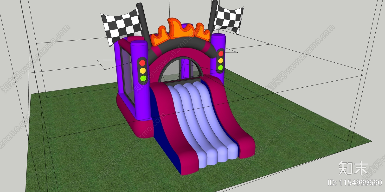 赛车充气城堡SU模型下载【ID:1154999690】
