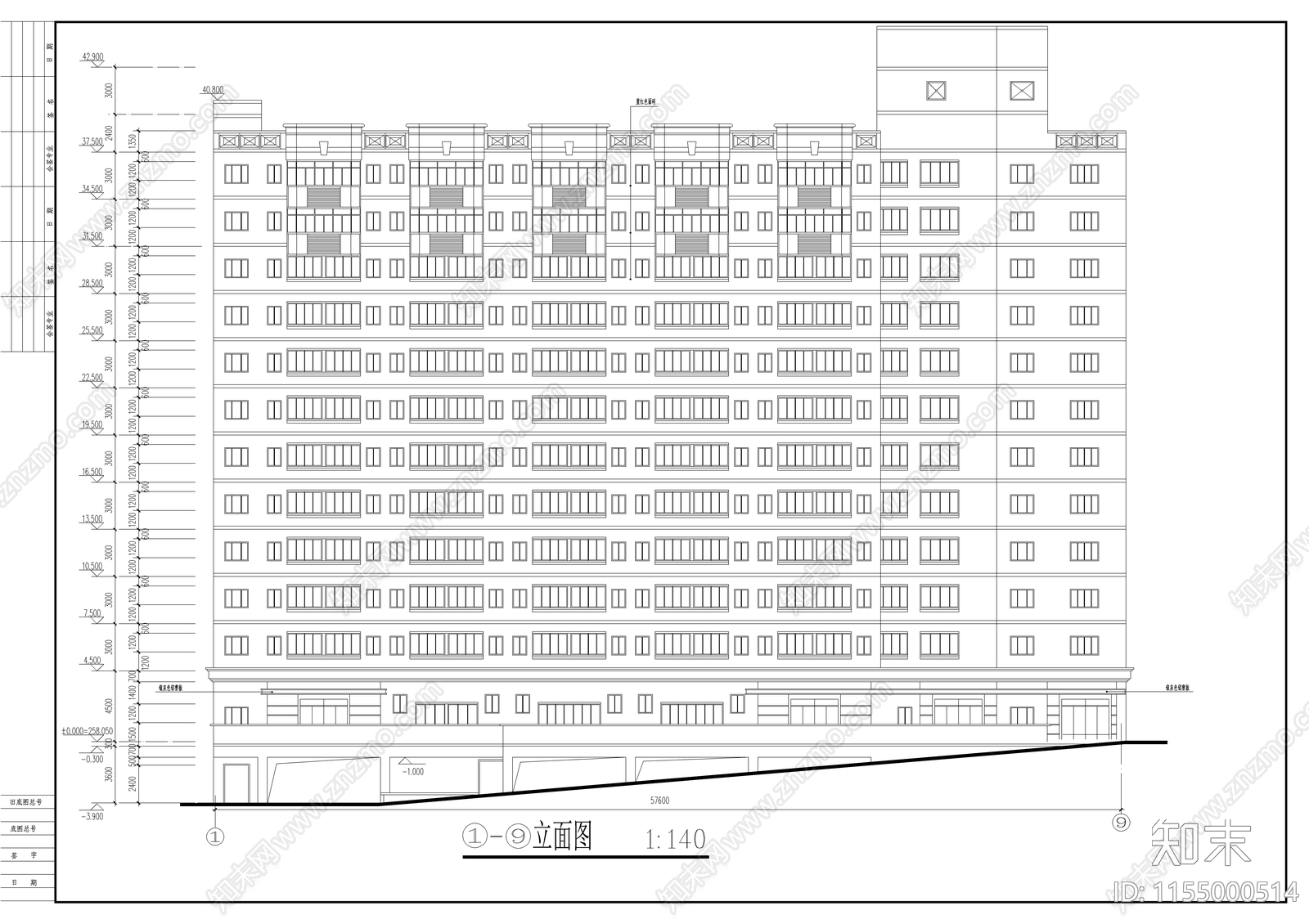 12层的学生宿舍施工图下载【ID:1155000514】