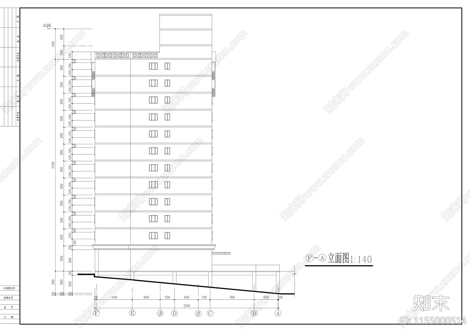 12层的学生宿舍施工图下载【ID:1155000514】