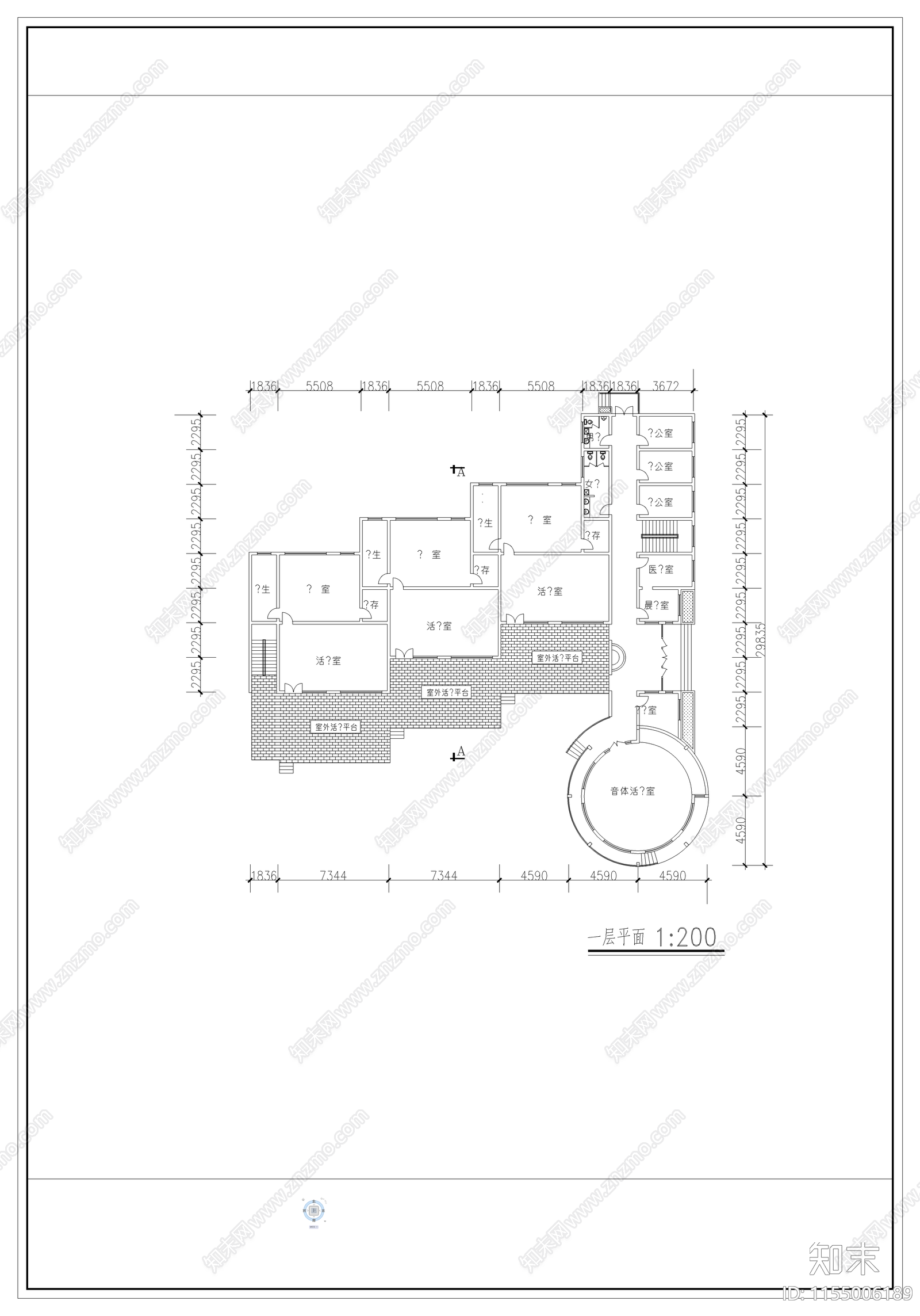 6班幼儿园图纸cad施工图下载【ID:1155006189】