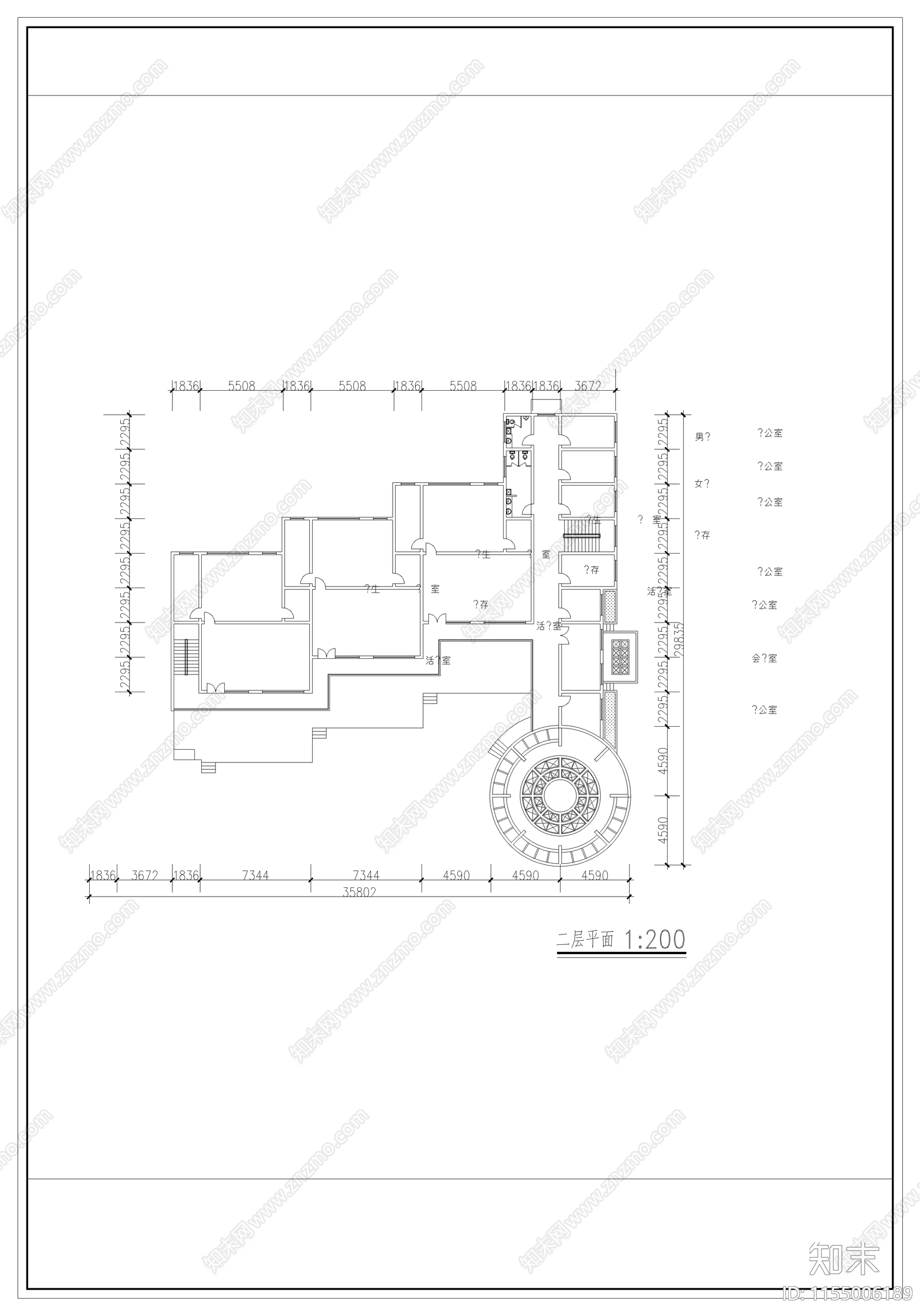 6班幼儿园图纸cad施工图下载【ID:1155006189】