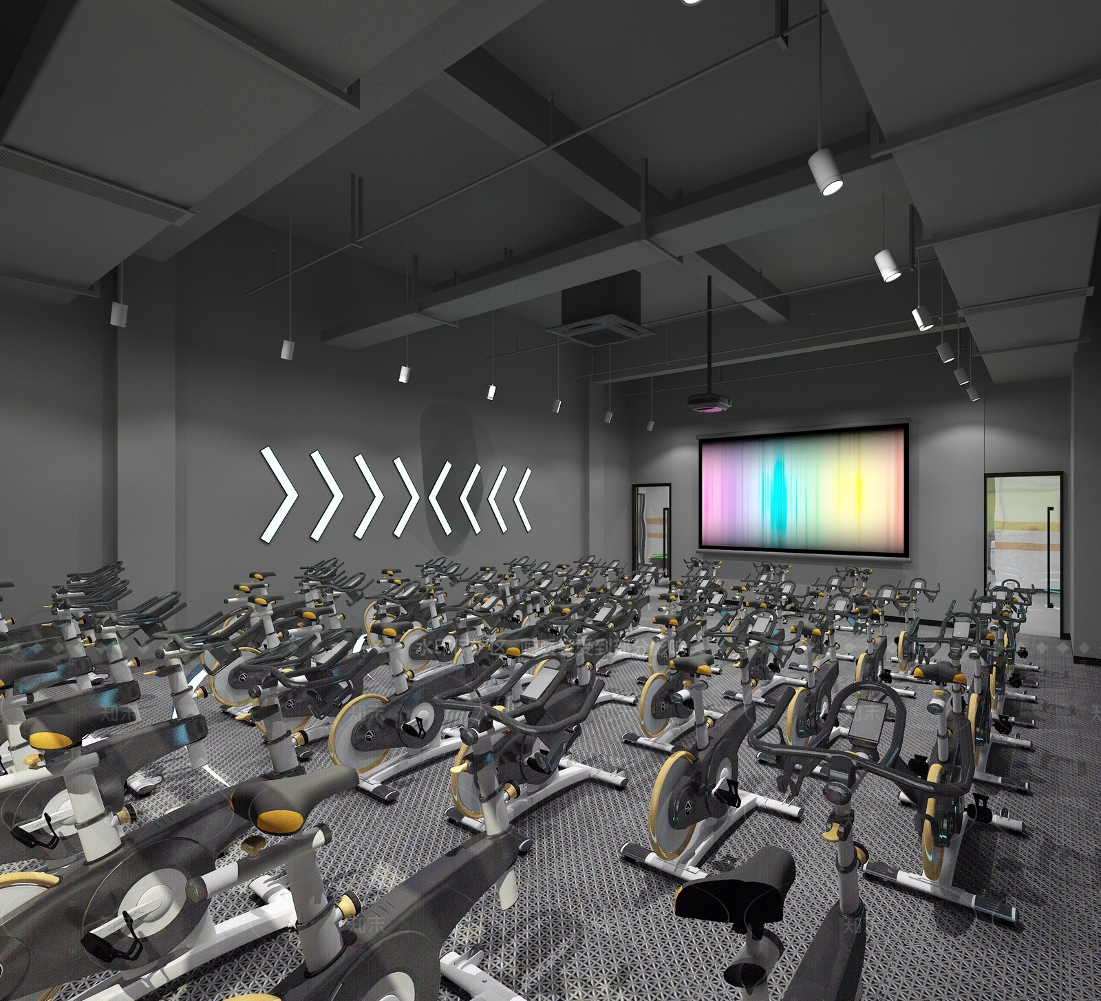 现代健身房3D模型下载【ID:1214560574】