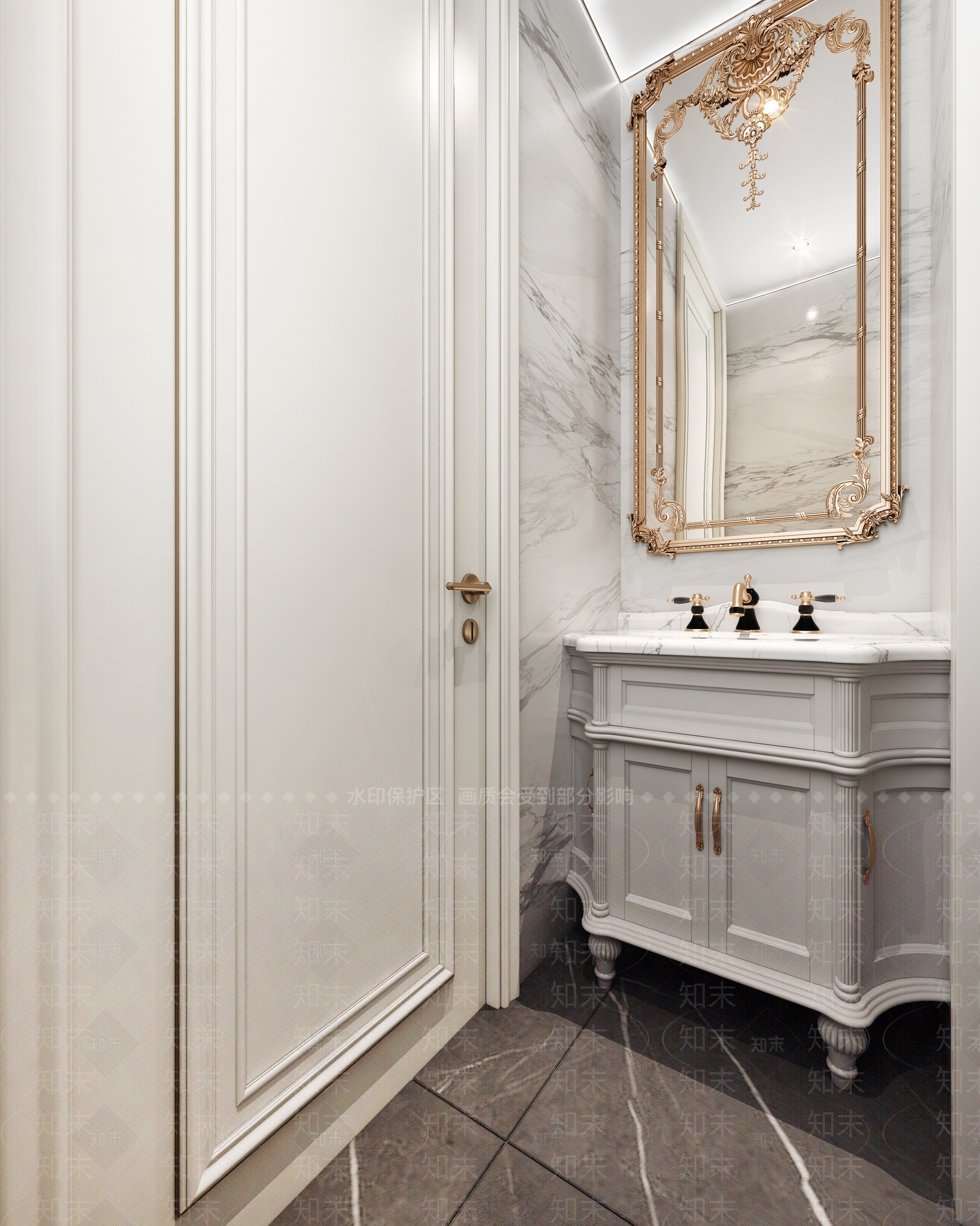 欧式古典卫生间3D模型下载【ID:1155007412】