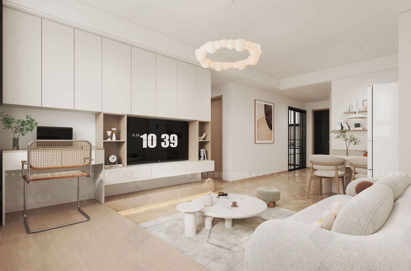 嵌入式餐边柜书房3D模型下载【ID:1227454684】