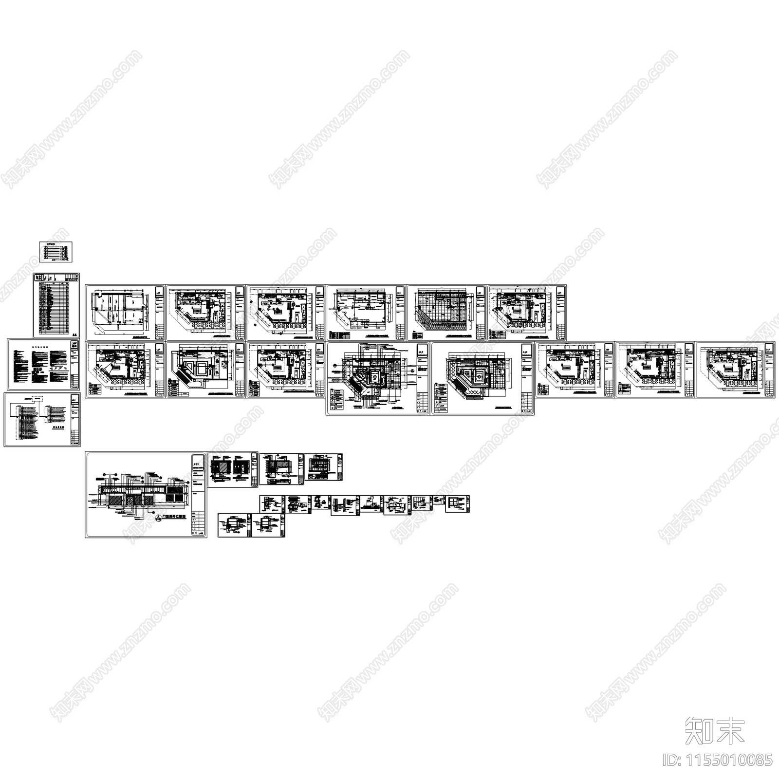 廉江中山四路心思语剧院店面包店室内装饰CAcad施工图下载【ID:1155010085】