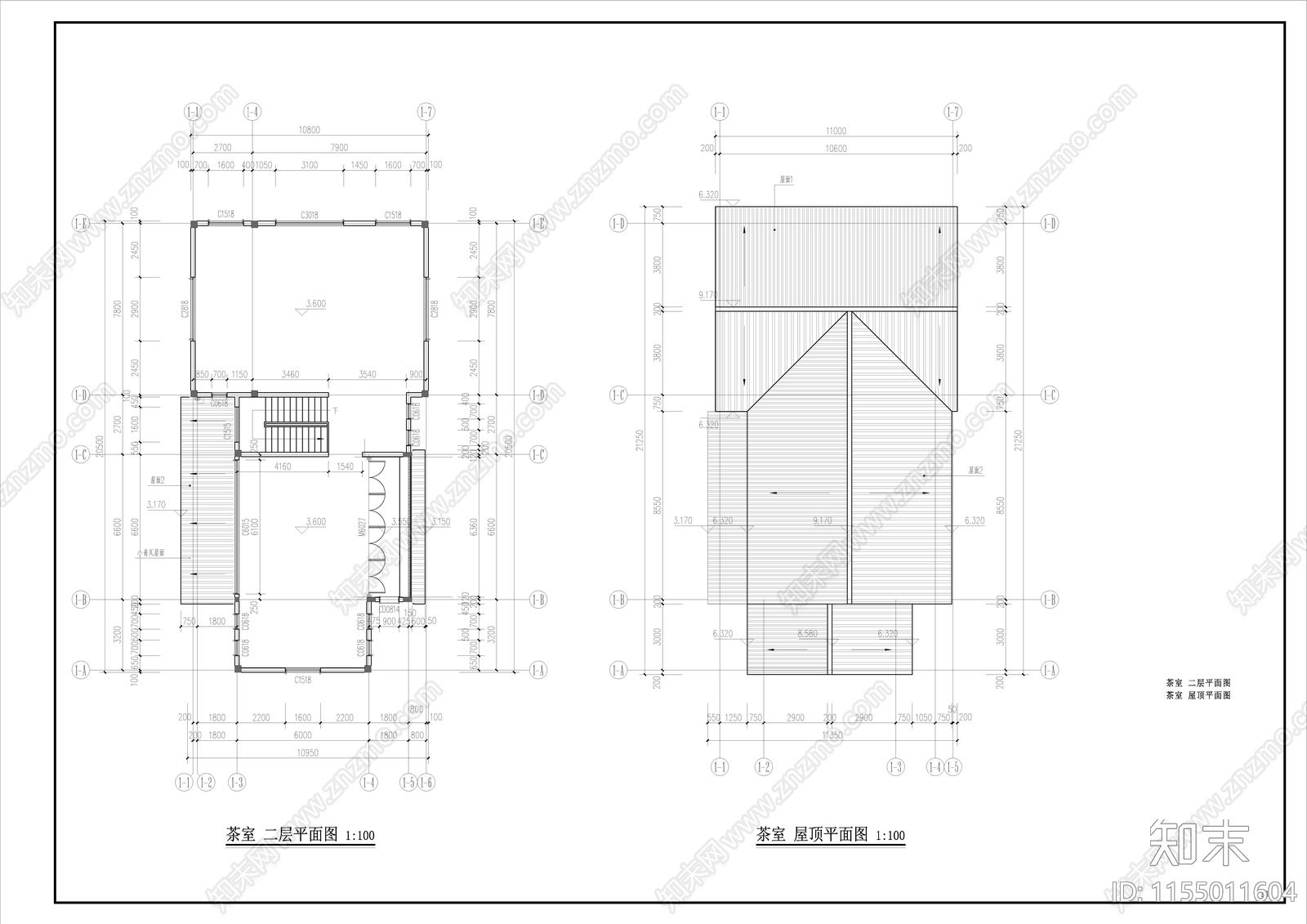 茶室cad施工图下载【ID:1155011604】