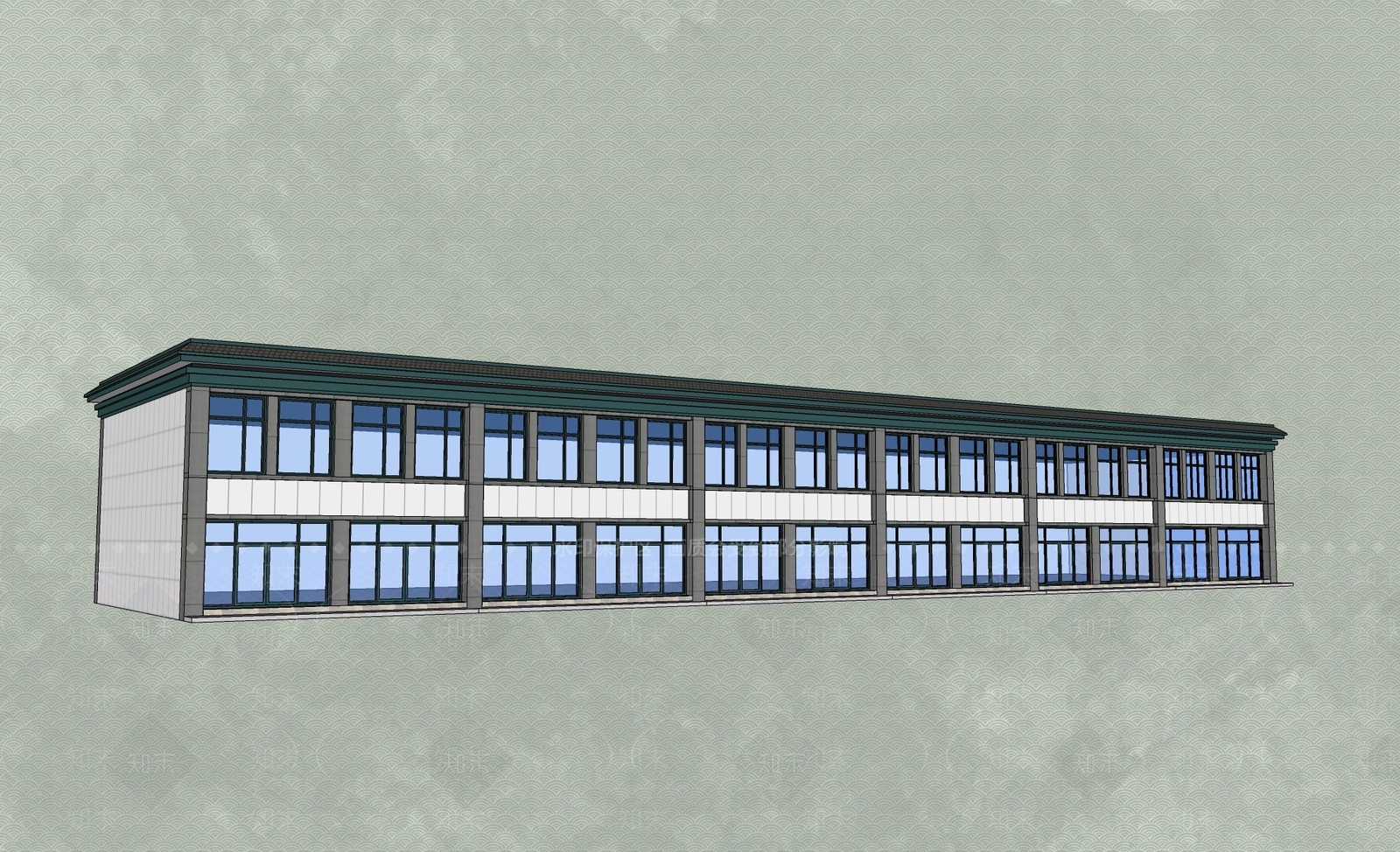 现代沿街二层商业SU模型下载【ID:1155012285】
