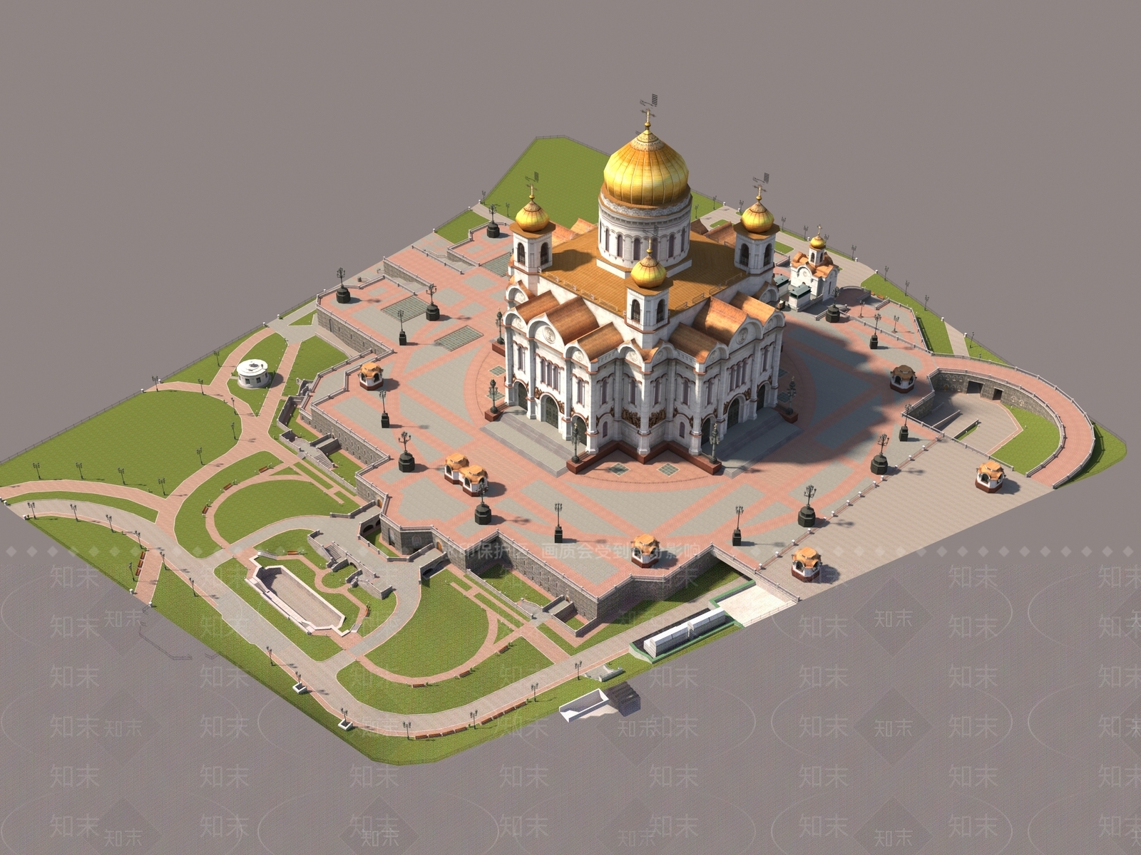 欧式古典城堡3D模型下载【ID:1155013421】