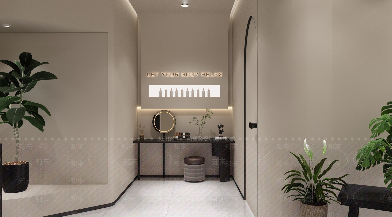 侘寂风美容院3D模型下载【ID:1155017625】