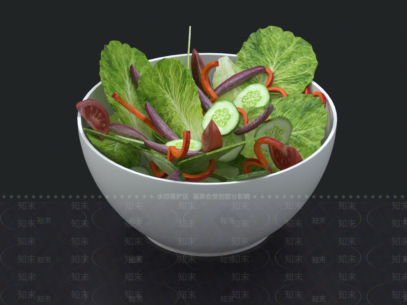 蔬菜沙拉3D模型下载【ID:1155019883】