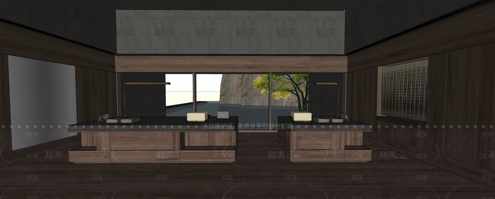 现代酒店入口SU模型下载【ID:1222191248】