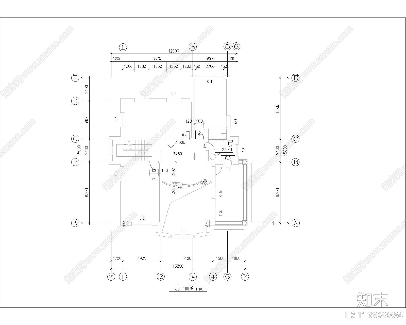 D085cad施工图下载【ID:1155029384】