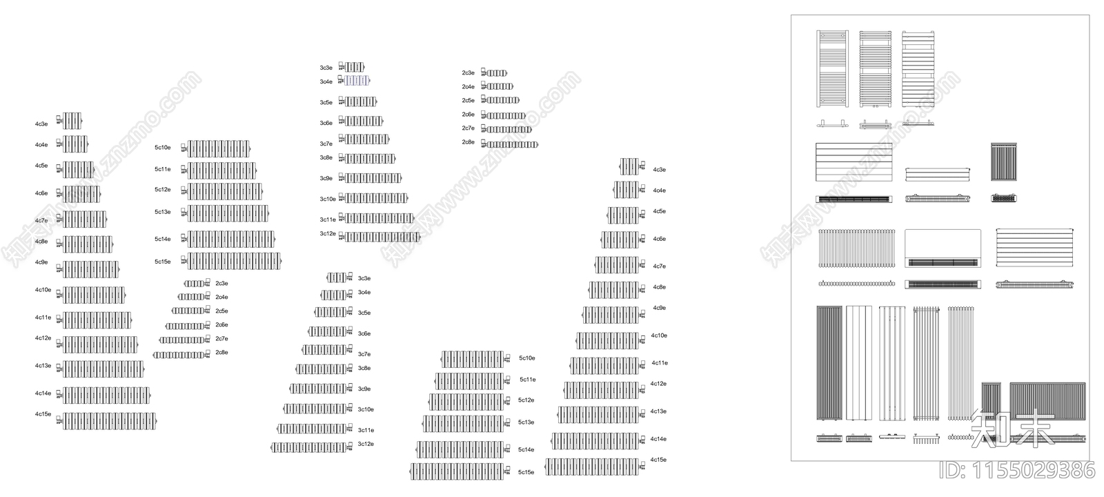 暖气片图库施工图下载【ID:1155029386】