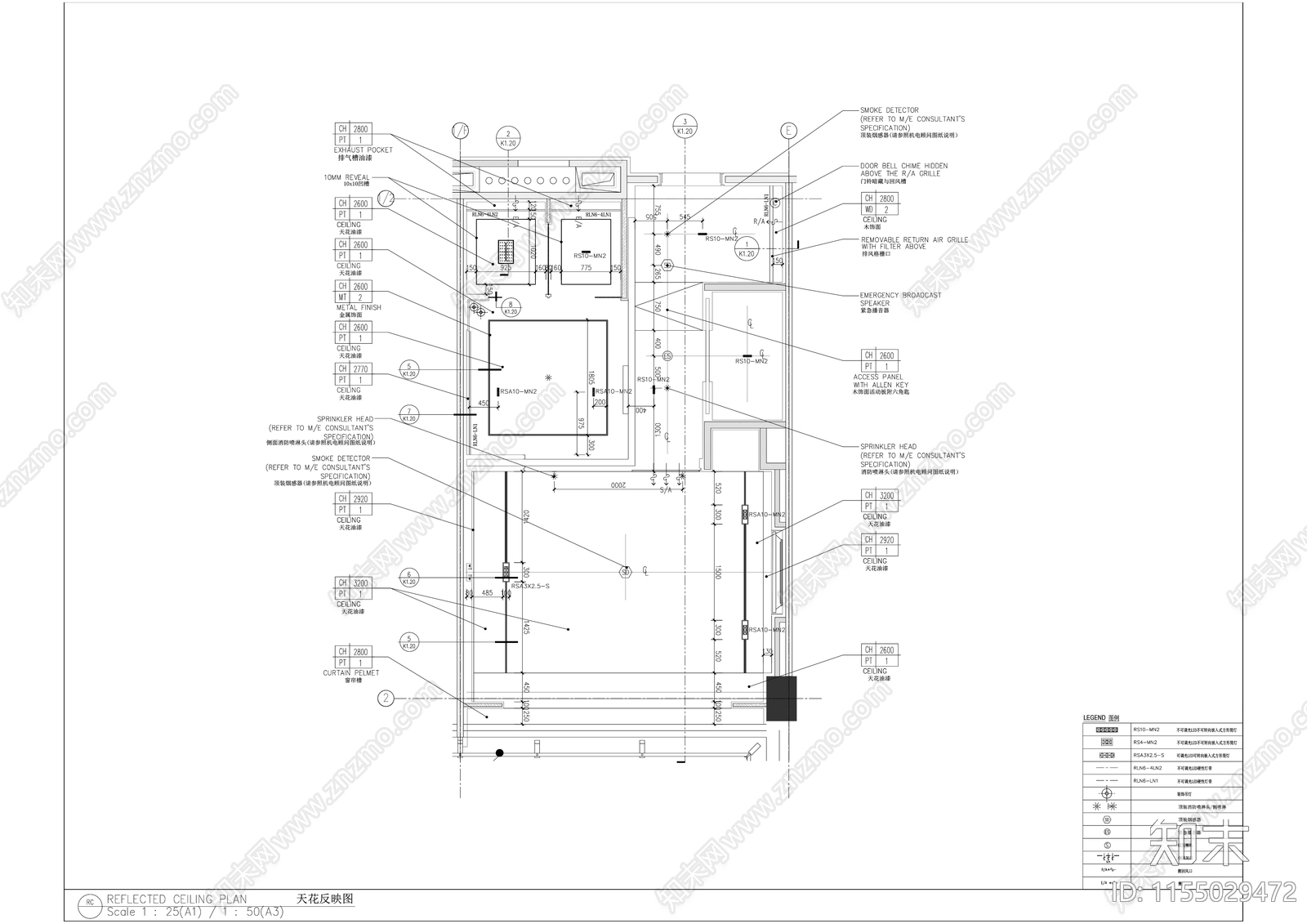 五星级酒店双人大床房标准间客房室内精装修施工图下载【ID:1155029472】