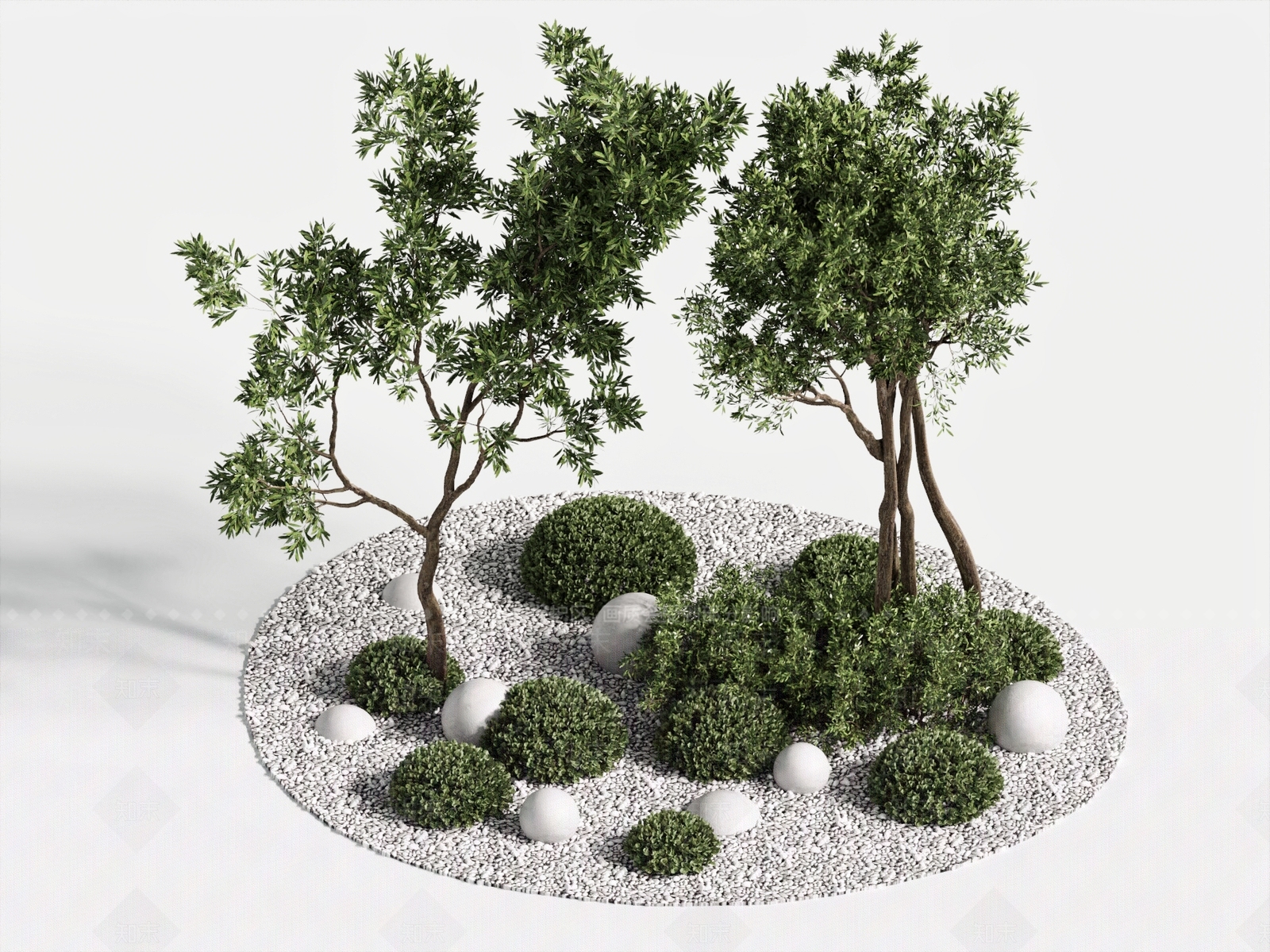 乔木景观树3D模型下载【ID:1155034763】