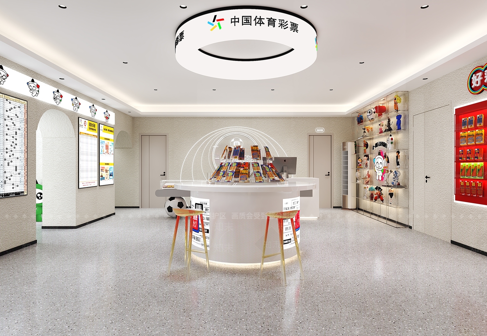 现代体育彩票店3D模型下载【ID:1155036290】