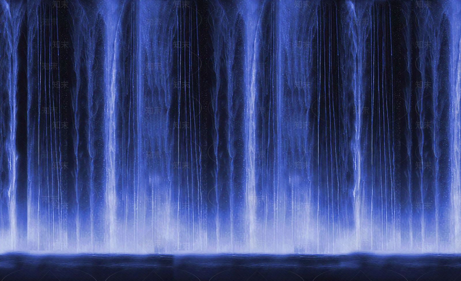 LED瀑布屏幕投影幕电视画面贴图下载【ID:1155038503】