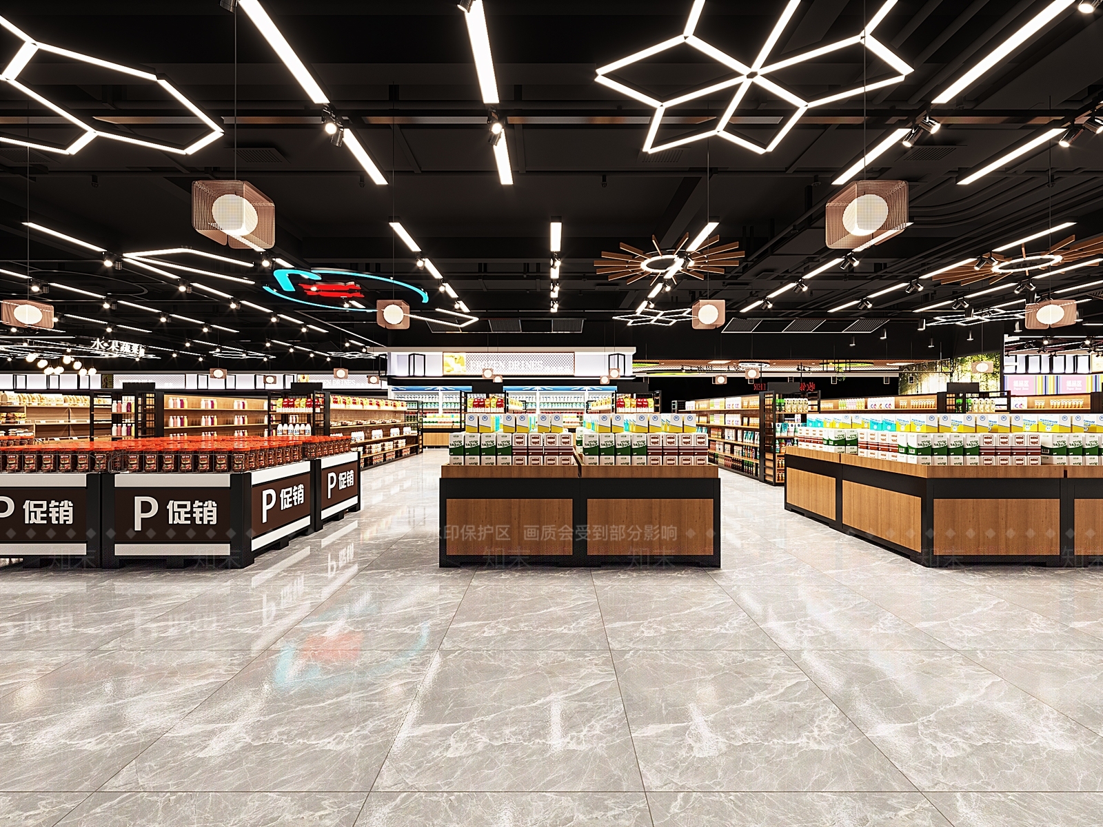 现代超市3D模型下载【ID:1155040265】