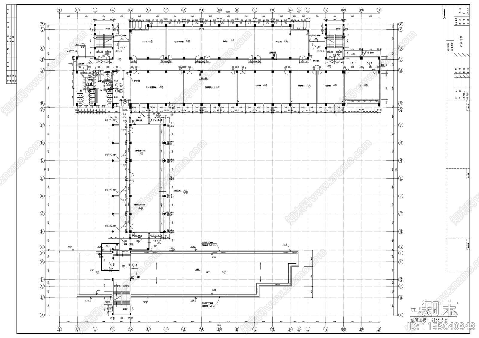 大学五层现代教学楼建筑方案图施工图下载【ID:1155040343】