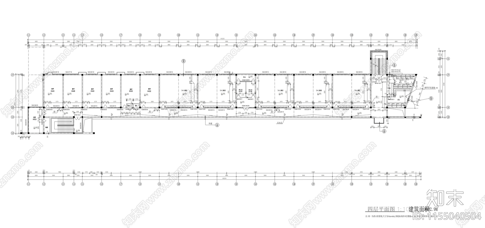 教学楼建筑设计方案cad施工图下载【ID:1155040504】