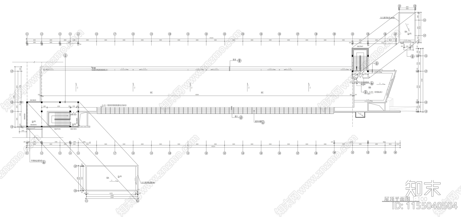 教学楼建筑设计方案cad施工图下载【ID:1155040504】