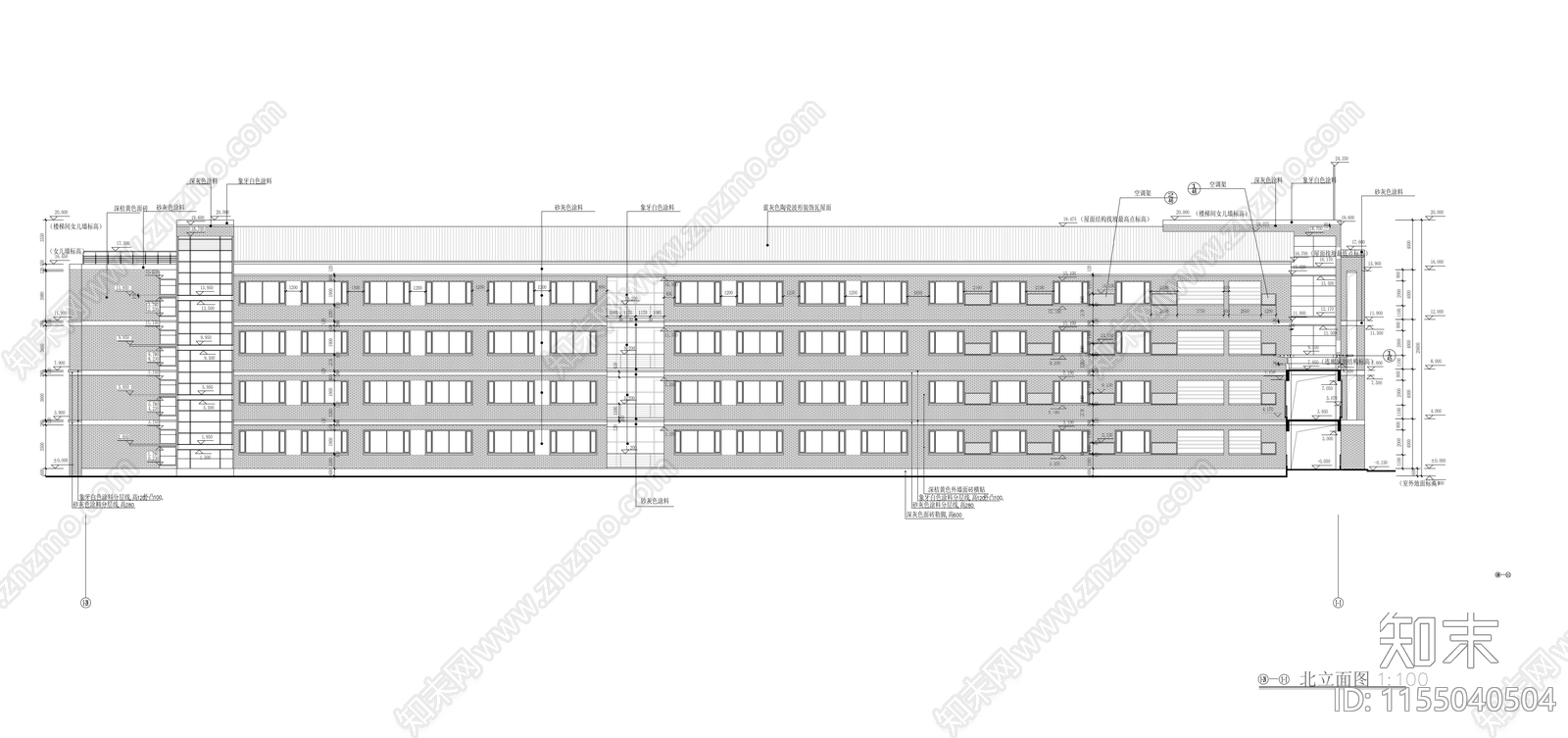 教学楼建筑设计方案cad施工图下载【ID:1155040504】