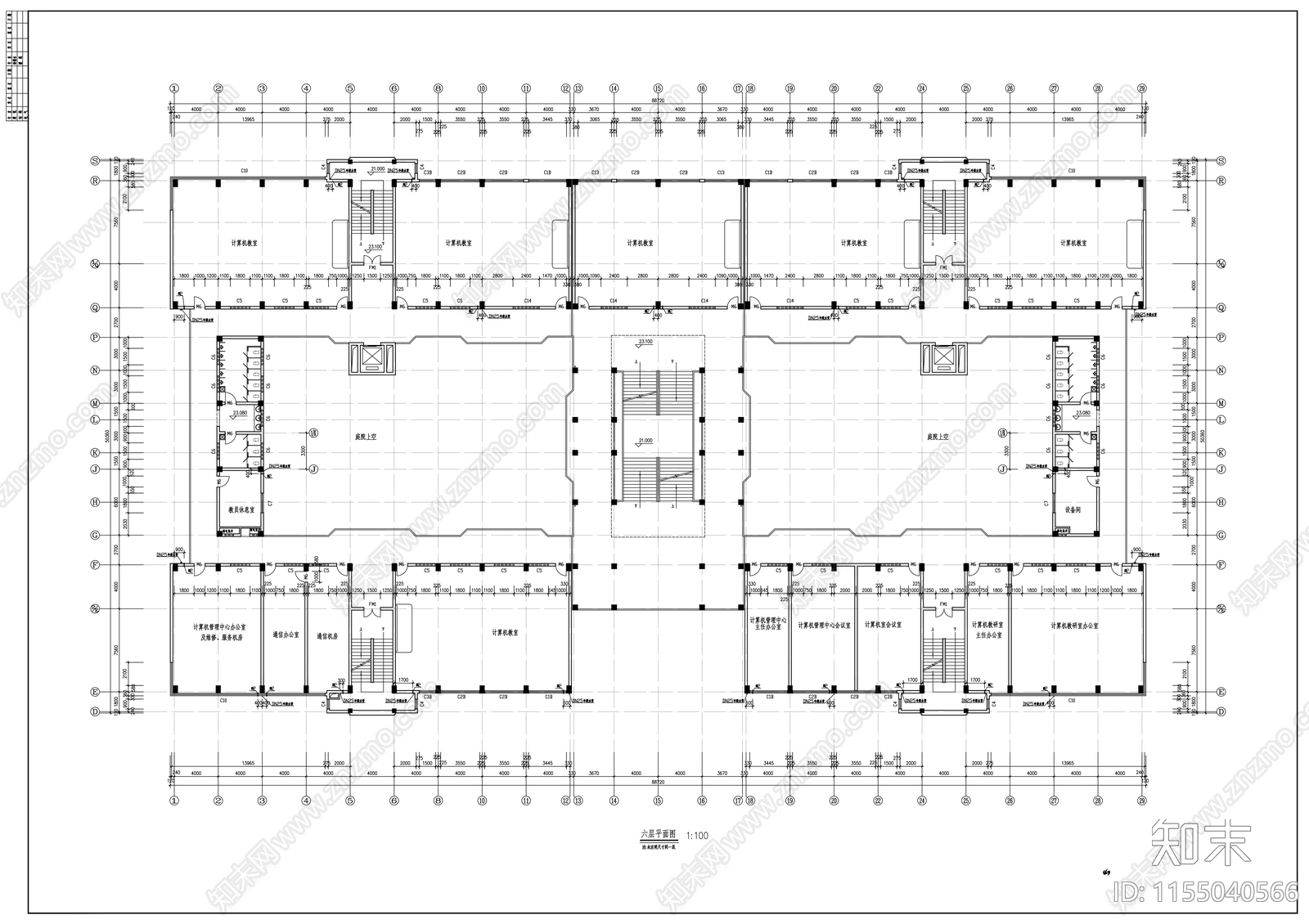 教学楼全cad施工图下载【ID:1155040566】