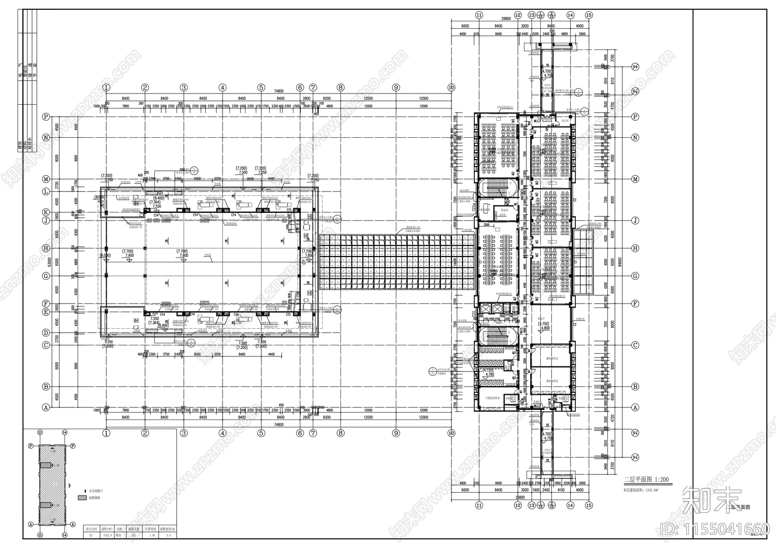 图书馆图文楼建筑cad施工图下载【ID:1155041660】