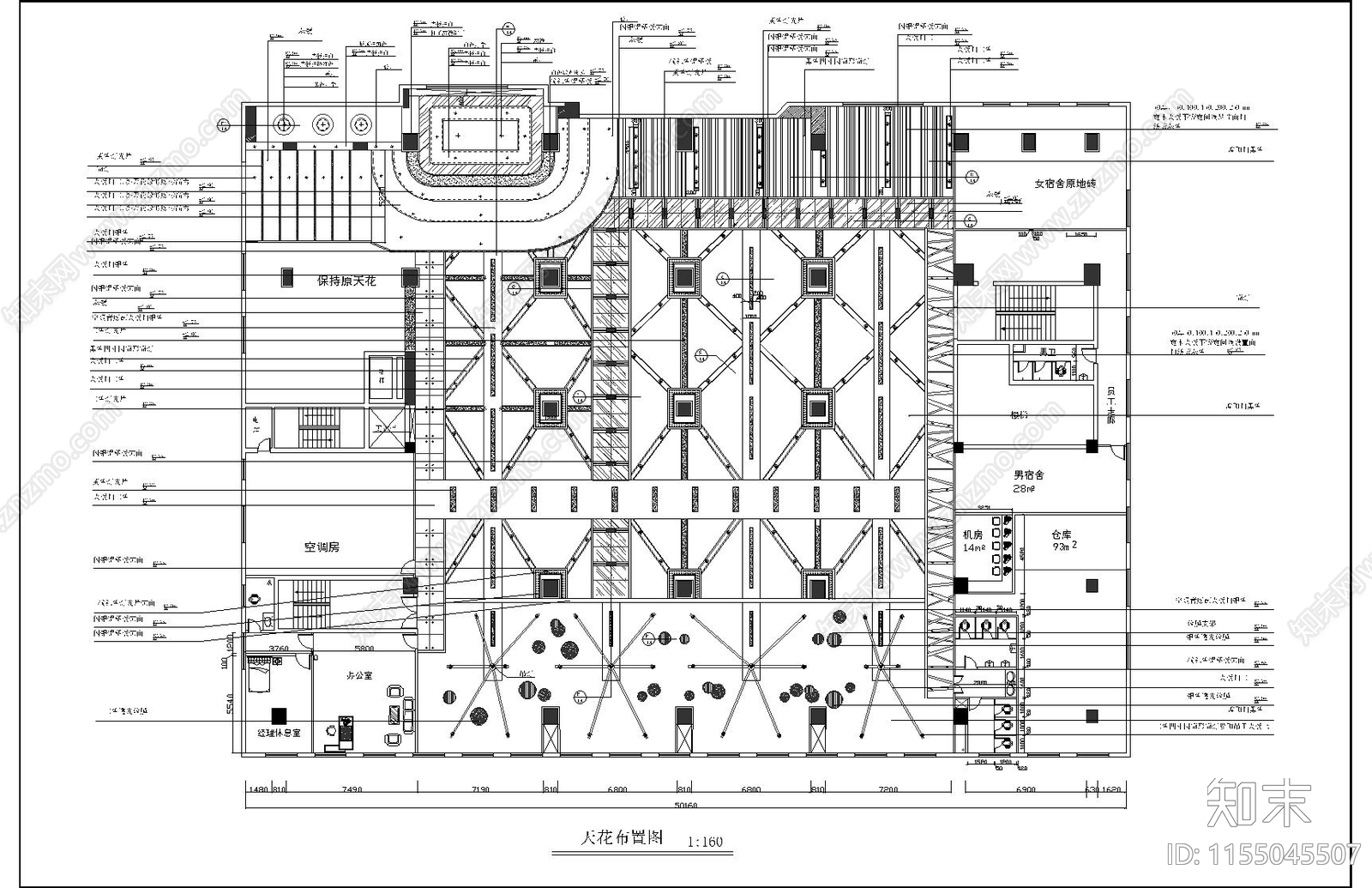 1550平方现代风格网吧网咖室内设计施工图下载【ID:1155045507】