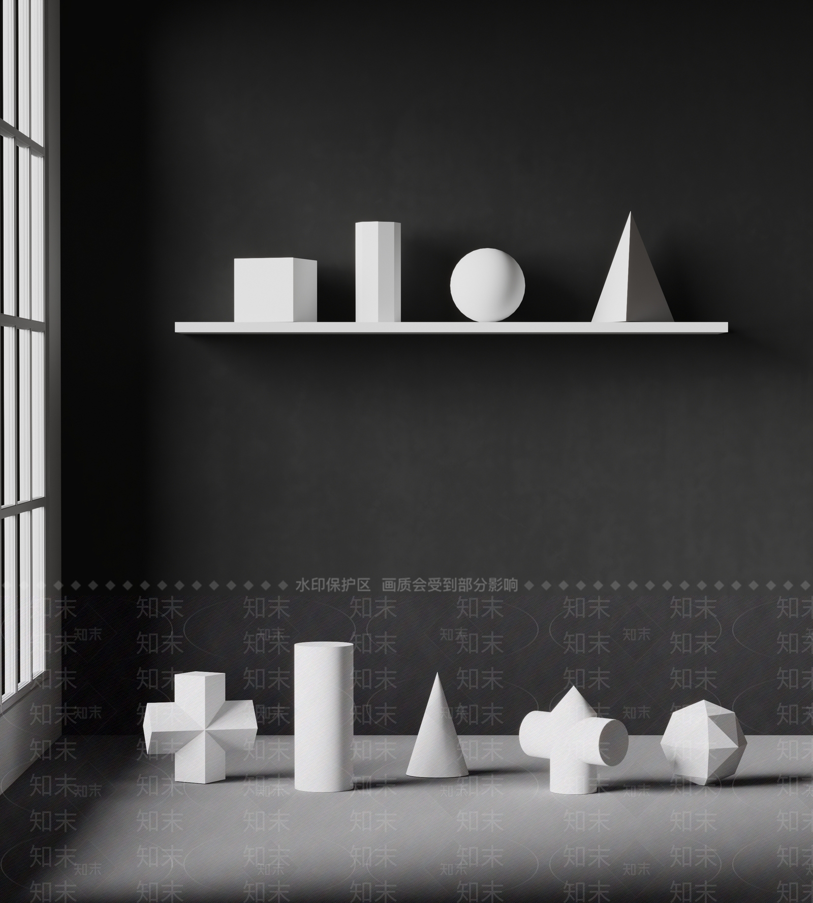 LouisVuitton现代石膏体雕塑SU模型下载【ID:1155046162】