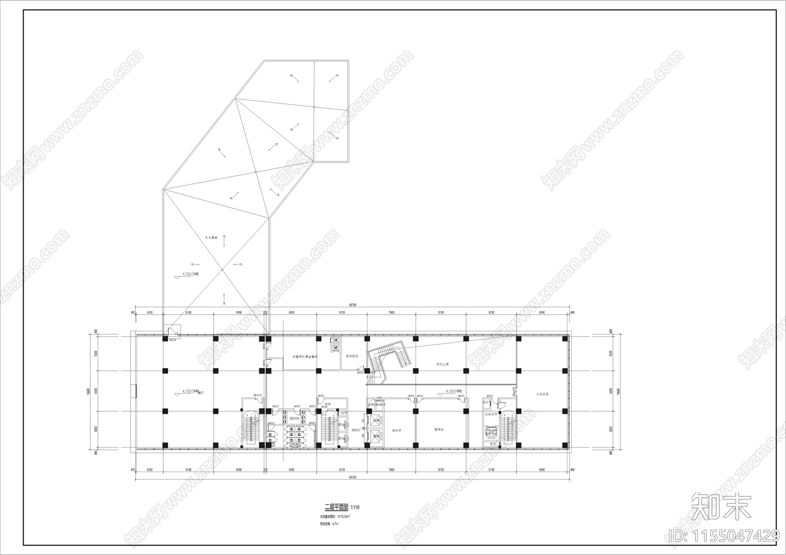 现代风格退台式办公楼cad施工图下载【ID:1155047429】