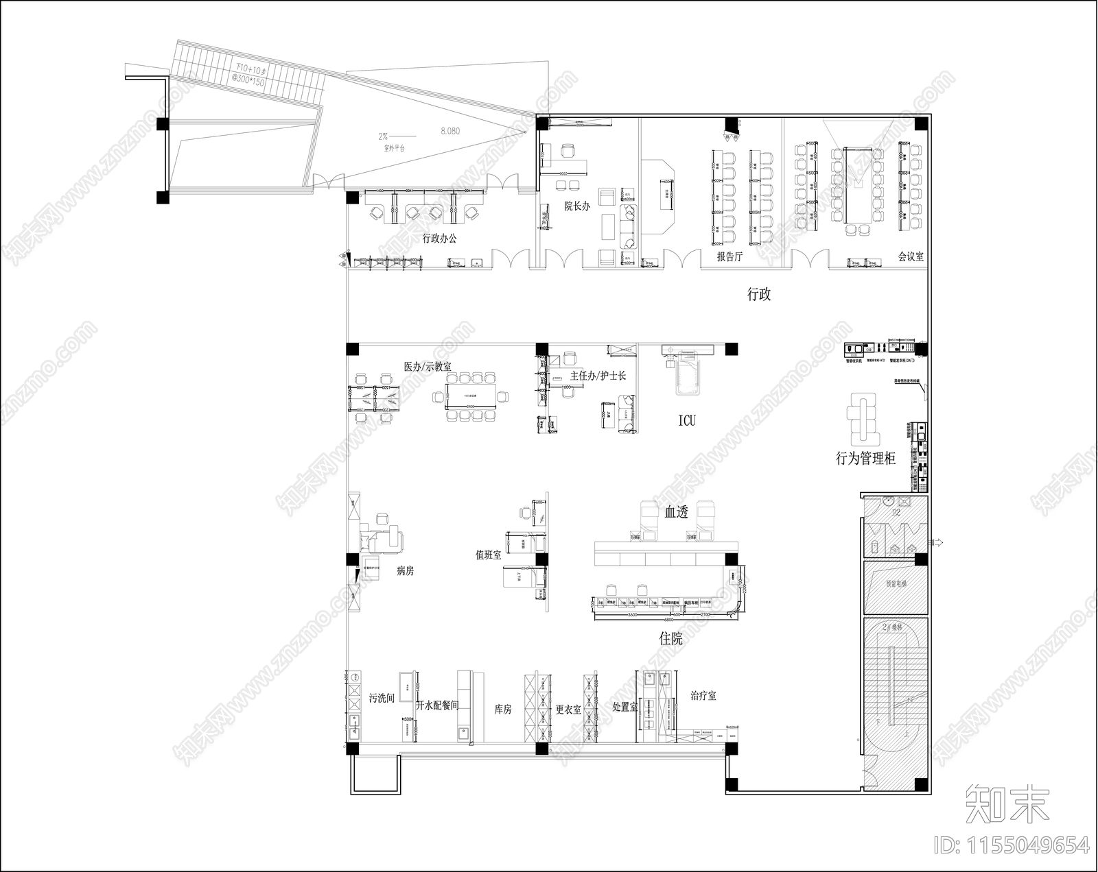 医疗家具展厅cad施工图下载【ID:1155049654】