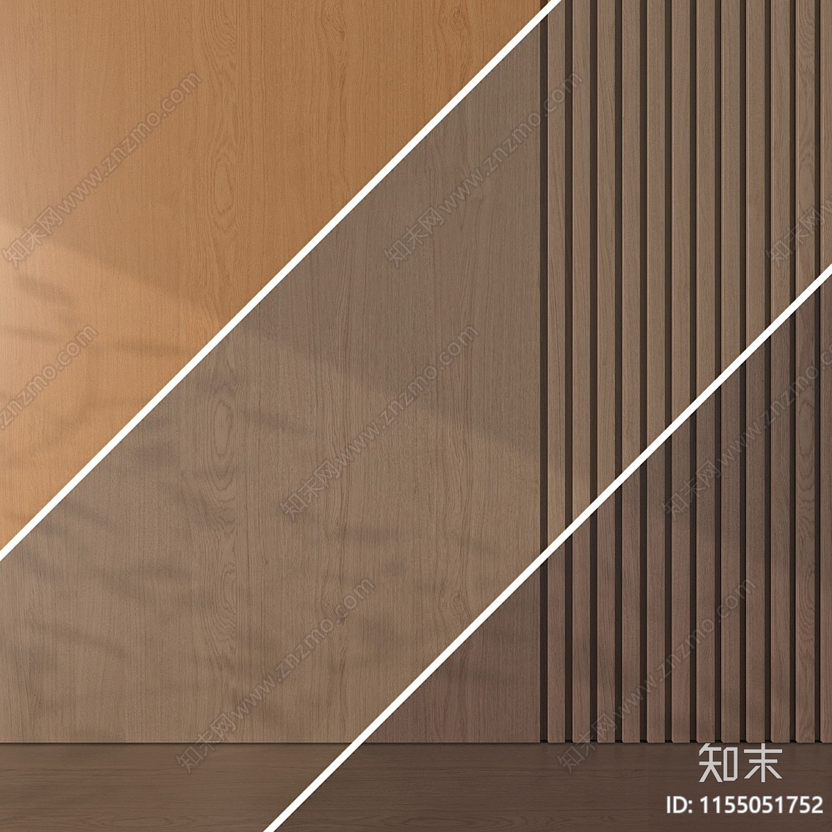 现代橡木护墙板3D模型下载【ID:1155051752】