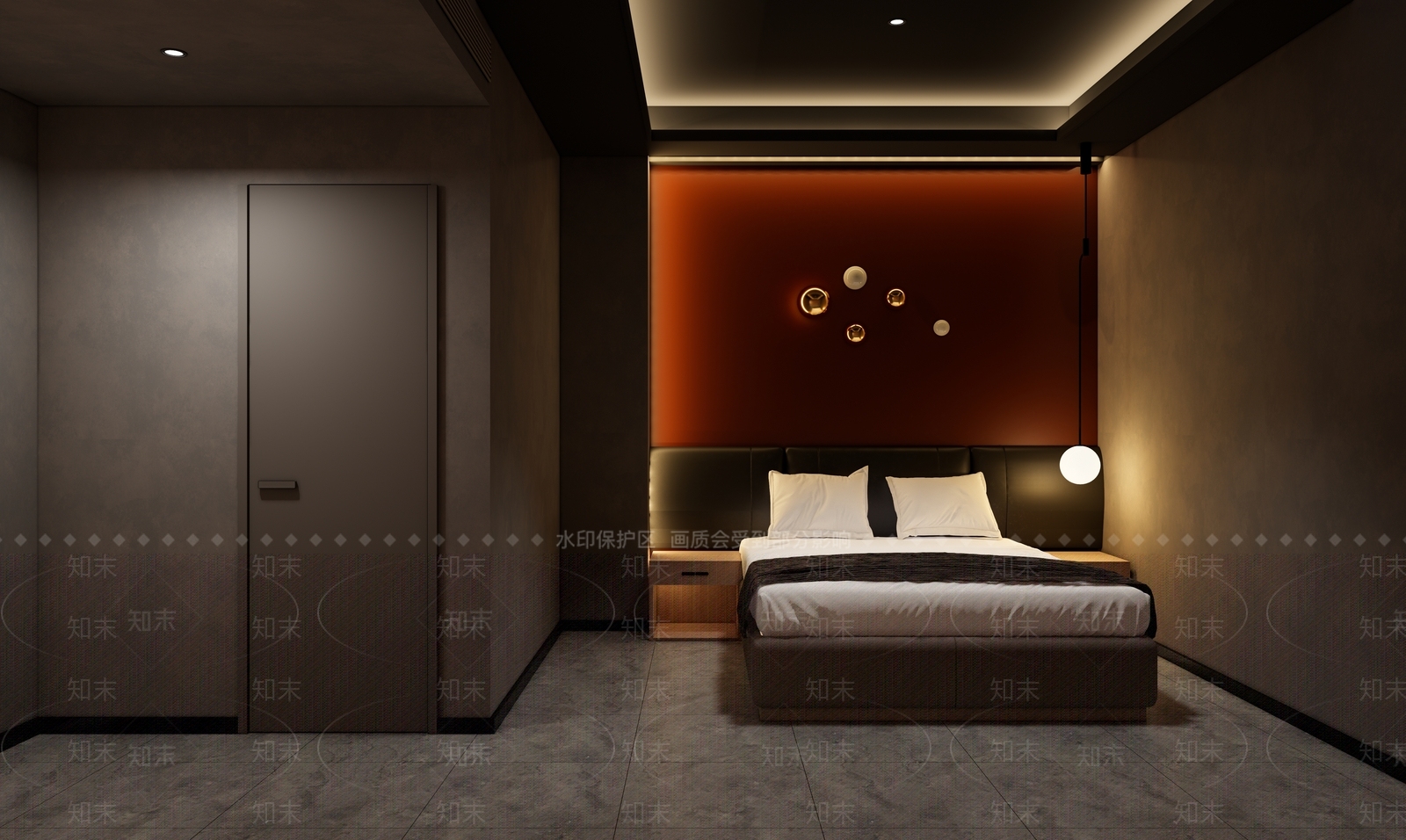 现代酒店客房SU模型下载【ID:1155056565】