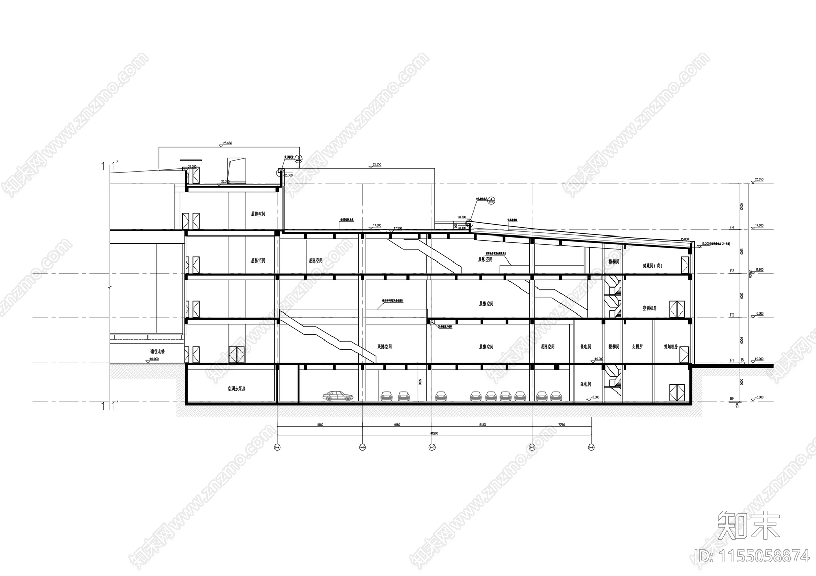 博物馆图纸建筑施工图下载【ID:1155058874】