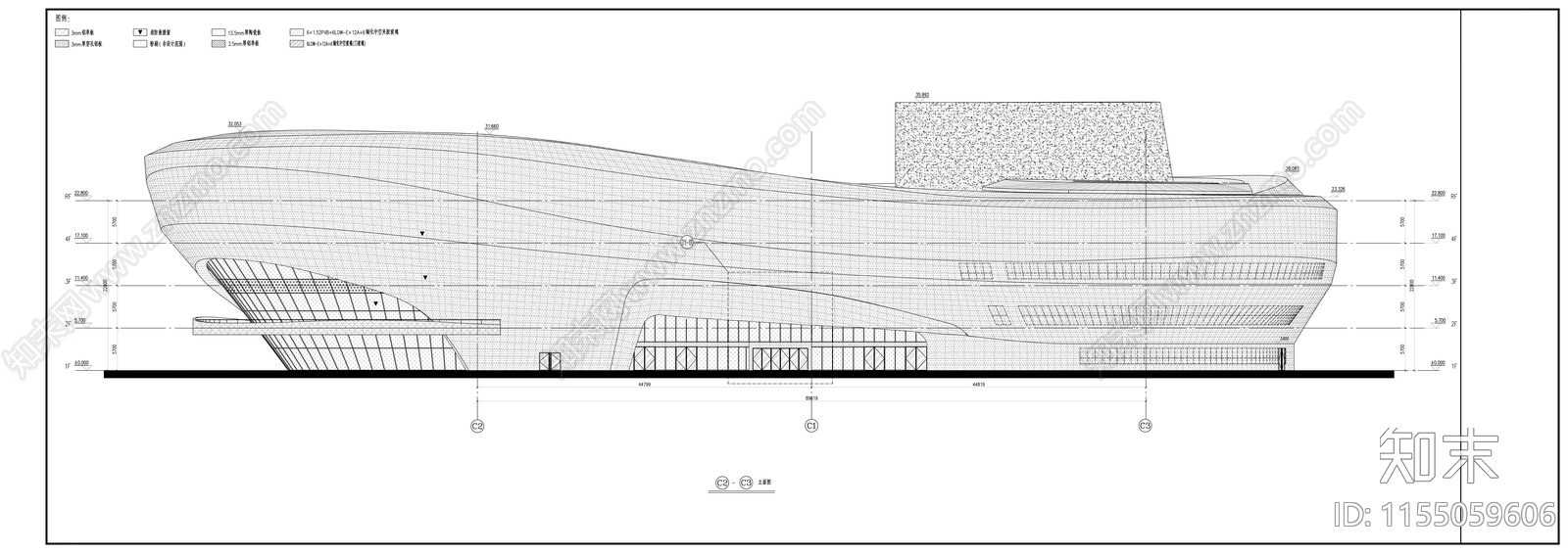 科文中心审图版幕墙图纸施工图下载【ID:1155059606】