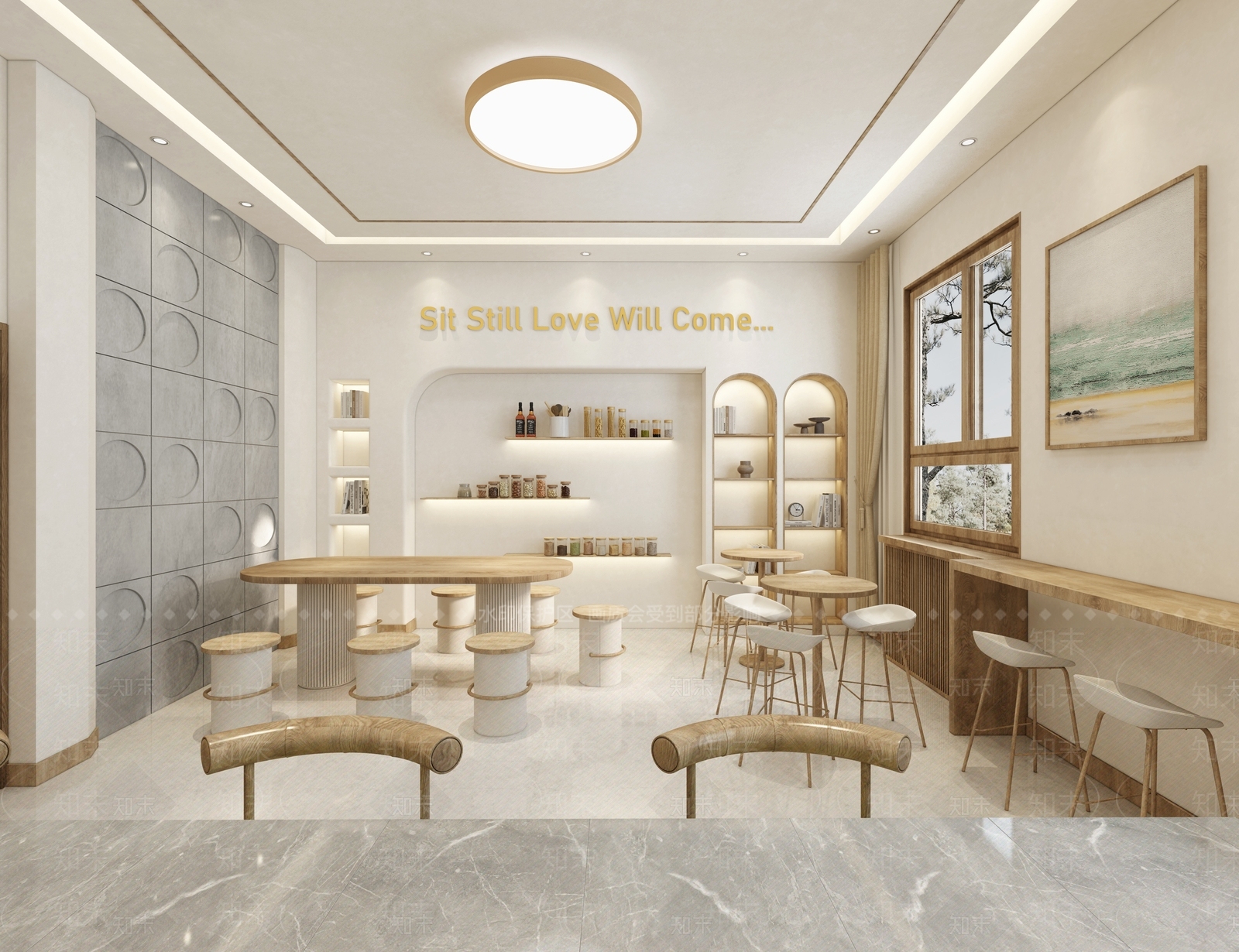 现代咖啡厅3D模型下载【ID:1155062116】