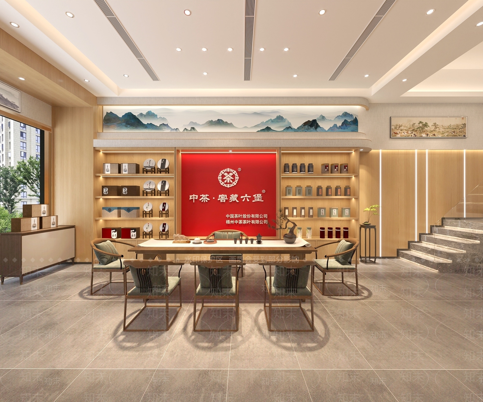 新中式茶叶店3D模型下载【ID:1155065017】