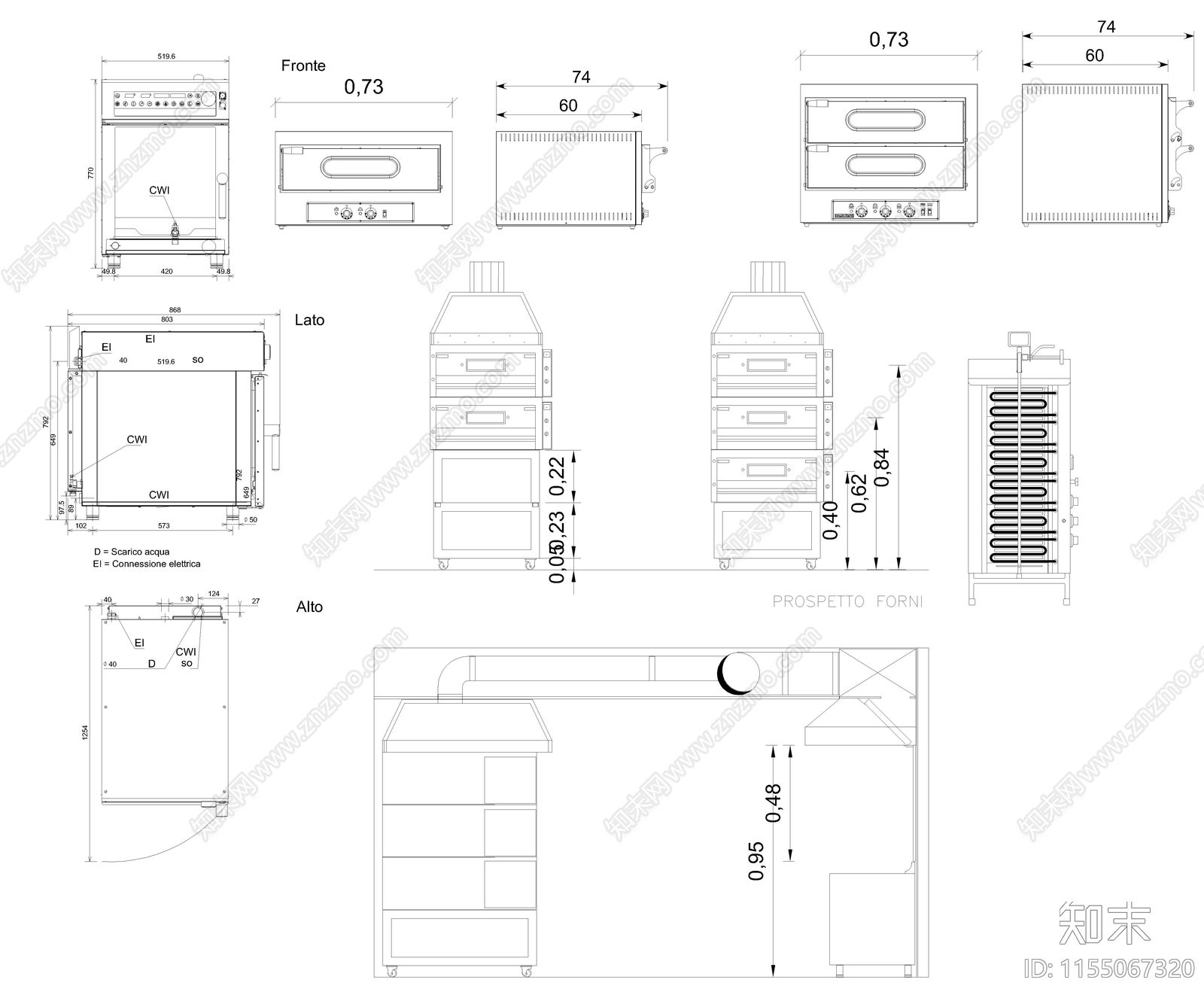 面包糕点店烧烤炉图库cad施工图下载【ID:1155067320】