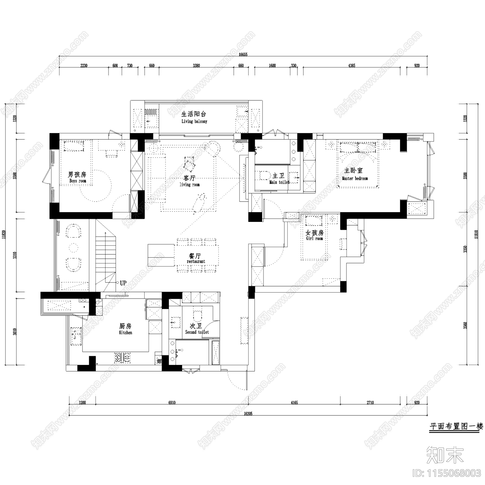 现代简约杭州风雅钱塘二层别墅挑空室内家装cad施工图下载【ID:1155068003】