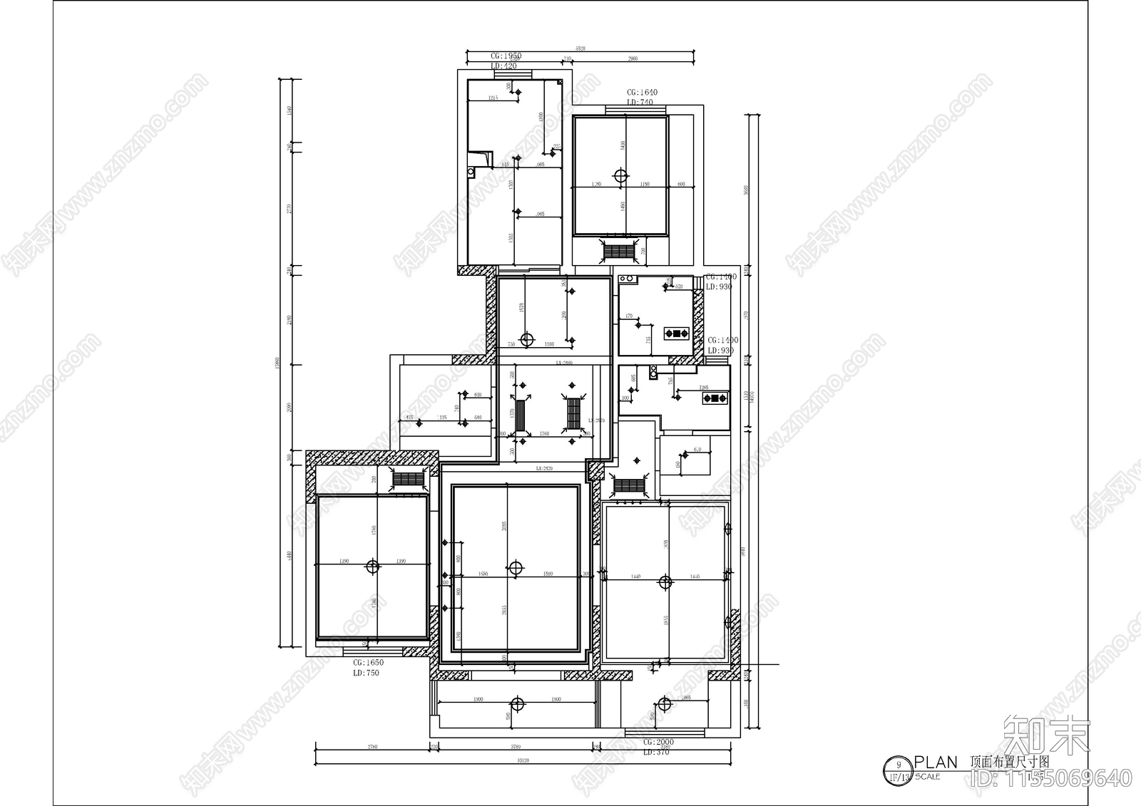 美式cad施工图下载【ID:1155069640】