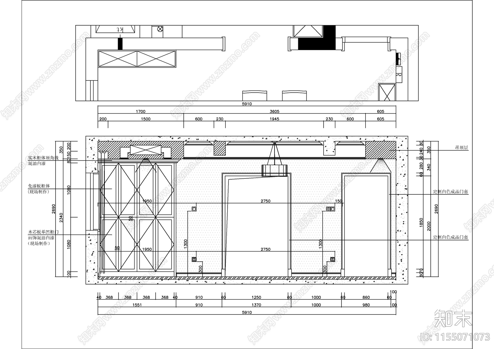 120㎡欧式三室两厅CADcad施工图下载【ID:1155071073】